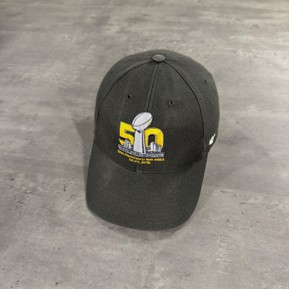 '47 Brand Super Bowl 50 Hat Mens Charcoal Grey NFL 2016 SF Bay Area Wool Blend